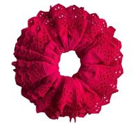 amangul Ensemble de chouchous élastiques en dentelle pour femmes, adolescentes et filles, accessoires pour cheveux élastiques pour queue de cheval (quatre couches, dentelle rouge)