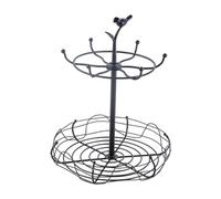 amangul Étagère rotative à plusieurs niveaux en fer - Design empilable vertical - Solution de rangement pour tasses à café