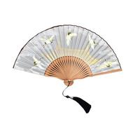 amangul Éventail De Conception De Grues Classiques Pliant À La Main en Bambou Offrant Élégance Et Polyvalence pour Diverses Occasions Éventail Esthétique Traditionnel