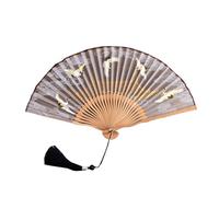 amangul Éventail De Conception De Grues Classiques Pliant À La Main en Bambou Offrant Élégance Et Polyvalence pour Diverses Occasions Éventail Esthétique Traditionnel