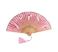 amangul Éventail De Conception De Grues Classiques Pliant À La Main en Bambou Offrant Élégance Et Polyvalence pour Diverses Occasions Éventail Esthétique Traditionnel