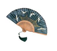 amangul Éventail De Conception De Grues Classiques Pliant À La Main en Bambou Offrant Élégance Et Polyvalence pour Diverses Occasions Éventail Esthétique Traditionnel