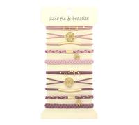 amangul Lot de 10 bracelets chouchous élastiques pour femmes et filles - Pour queue de cheval - Pour cheveux bouclés, lourds et longs (et poudre de haricots)