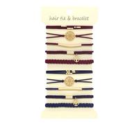 amangul Lot de 10 bracelets chouchous élastiques pour femmes et filles - Pour queue de cheval - Pour cheveux bouclés, lourds et longs (bleu marine et bordeaux)
