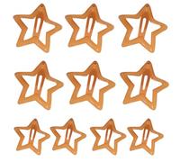 amangul Lot de 10 épingles à cheveux mignonnes pour femmes et enfants - Étoile - Accessoires pour coiffe - Jolies épingles à cheveux pour filles (orange fluo)
