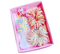 amangul Lot de 4 élastiques à cheveux pour enfants avec design coloré pour écolière