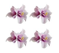 amangul Lot de 4 pinces à cheveux hawaïennes à motif floral hawaïen pour femmes et filles, accessoires de fête, épingles à cheveux pratiques pour la plage (légère)