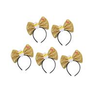 amangul Lot de 5 bandeaux à paillettes scintillantes avec nœud pour femme, fille, Noël, anniversaire, photographie