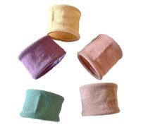 amangul Lot de 5 élastiques à cheveux larges sans couture pour femme - Antidérapants - Accessoires de cheveux pour sport et entraînement (couleur :