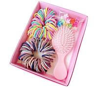 amangul Lot de 5 élastiques à cheveux pour enfants avec design coloré pour écolière