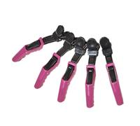 amangul Lot de 5 pinces à cheveux à double charnière pour femme, coiffure professionnelle, couleur vive (comme indiqué)