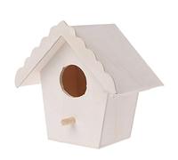 amangul Maison D'oiseau avec Entrée Et Perchoir pour Suspension Extérieure en Bois Naturel Décoration De Patio Jardin Extérieur pour Maison Cardinaux