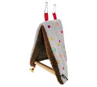 amangul Nid De Perroquet Cabane pour Oiseaux Hamac Suspendu en Peluche Cage Grotte Lit Tente Perroquet Cacatoès Conure Inséparable Finch Boîte Maison Oiseaux