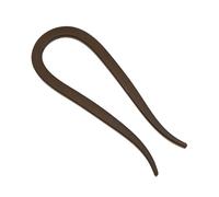 amangul Peigne à cheveux en forme de U en corne de chèvre pour femme - Pour chignon et usage quotidien (café givré)