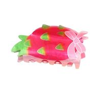 amangul Pince à cheveux en acrylique sur le thème des fruits pour femmes et filles, support de queue de cheval solide avec couleur vive pour porter au quotidien (comme indiqué)