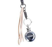 amangul Porte-clés en corde de cuir tissé portable avec breloque ronde unique en forme de bouteille d'eau - Accessoires de sac élégants