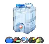 amangul Réservoirs d'eau transparents de 5/8/10/12/15 L avec robinet, seau de camping, seau portable pour remplacement de camping
