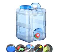 amangul Réservoirs d'eau transparents de 5/8/10/12/15 L avec robinet, seau de camping, seau portable pour remplacement de camping