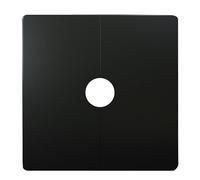 amangul Rosace carrée fendue à bride murale pour tuyau de 0,47"/0,87"/3,26" de diamètre (noir, 22 mm)