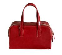 amangul Sac à bandoulière en cuir synthétique avec poignée sur le dessus et sangle amovible pour un usage quotidien, Rouge, One Size