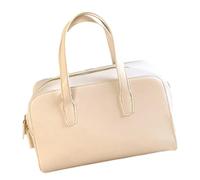 amangul Sac à bandoulière en cuir synthétique avec poignée sur le dessus et sangle amovible pour un usage quotidien, Blanc abeille, One Size