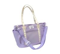 amangul Sac à bandoulière en nylon avec grande capacité pour les trajets quotidiens, les voyages ou le shopping, bandoulière réglable en nylon, violet, One Size