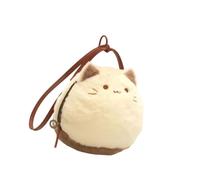 amangul Sac à main amusant en peluche en forme de chat pour femmes et filles, petit et portable, sac à bandoulière, sac à bandoulière souple, b, One Size
