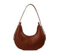 amangul Sac à main simple et tendance en cuir, sacs à bandoulière, demi-sacs sous les aisselles, cosmétiques, maquillage, sac à main, sac à main pour aisselles, marron/noir/blanc/kaki, marron