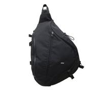 amangul Sac de poitrine unisexe tendance avec poches zippées, sac à bandoulière pratique en nylon pour un usage quotidien et les voyages, pochettes de voyage décontractées, Noir , One Size