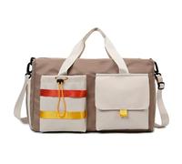 amangul Sac de sport élégant avec séparation sèche et humide, grande capacité, solution de rangement multifonction, sac étanche, Col contrasté, One Size