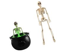 amangul Seau de sorcières convivial pour décorations d'Halloween, sans danger pour les enfants, utilisation en intérieur et en extérieur, chaudron de sorcière, décorations d'Halloween