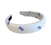 amangul Serre-tête avec nœud bleu en éponge douce - Accessoire de cheveux pour femmes, adolescentes et filles - Pince à cheveux élégante pour le quotidien, l'école, les fêtes - Photo (1)