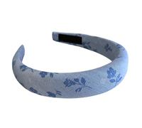 amangul Serre-tête avec nœud bleu en éponge douce - Accessoire de cheveux pour femmes, adolescentes, filles - Pince à cheveux élégante pour le quotidien, l'école, les fêtes - Photo (7)