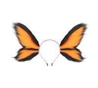 amangul Serre-tête avec oreilles d'anime, papillon elfes pour adultes, costume d'événement, Halloween, fête à thème, déguisement, spectacle, bal masqué, bandeau doux pour jeu de rôle