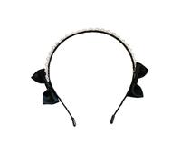 amangul Serre-tête élégant avec nœud et perles pour femme avec style français pour mariages et fêtes, rendez-vous galants