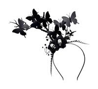 amangul Serre-tête en résine avec motif de branche de style vintage pour femme - Accessoire de tête élégant - Décoration de fête d'Halloween (B)