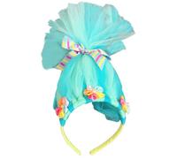 amangul Serre-tête en satin avec nœud élastique enveloppé confortable pour filles, fête à thème, jeu de rôle, décoration de cheveux (bleu)