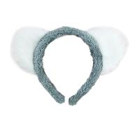 amangul Serre-tête koala en poils d'animaux - Décoration artisanale pour enfants, filles, garçons, festivals, vacances, fête (blanc)