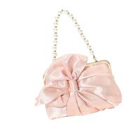 amangul Sweet Bows, Sac de soirée pour femme avec poignée en perles élégantes, sac à main de mariage, pochettes, sac à main tendance, pochette élégante pour mariage, champagne, One Size