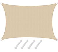 AMANKA 1,5x2 Voile d'Ombrage Rectangulaire - 90% UV Protection - Toile d'Ombrage Perméable - Toile Pergola - Voiles d'Ombrage pour Patio Bache d'Ombrage Parasol Toile Perméable Protege Soleil Terrasse