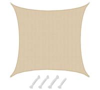 AMANKA 6x6 Voile d'Ombrage Rectangulaire - 90% UV Protection - Toile d'Ombrage Perméable - Toile Pergola - Voiles d'Ombrage pour Patio Bache d'Ombrage - Parasol Toile Perméable Protege Soleil Terrasse