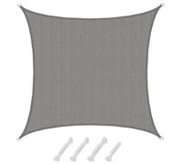 AMANKA 6x6 Voile d'Ombrage Rectangulaire - 90% UV Protection - Toile d'Ombrage Perméable - Toile Pergola - Voiles d'Ombrage pour Patio Bache d'Ombrage - Parasol Toile Perméable Protege Soleil Terrasse