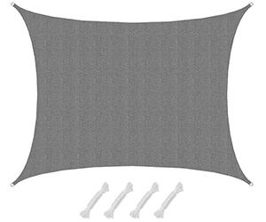 AMANKA 7x5 Voile d'Ombrage Rectangulaire - 90% UV Protection - Toile d'Ombrage Perméable - Toile Pergola Voiles d'Ombrage pour Patio Bache d'Ombrage Parasol Toile Perméable Protege Soleil Terrasse