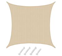 AMANKA 7x7 Voile d'Ombrage Rectangulaire - 90% UV Protection - Toile d'Ombrage Perméable - Toile Pergola - Voiles d'Ombrage pour Patio Bache d'Ombrage - Parasol Toile Perméable Protege Soleil Terrasse