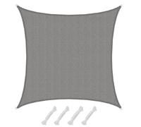 AMANKA 7x7 Voile d'Ombrage Rectangulaire - 90% UV Protection - Toile d'Ombrage Perméable - Toile Pergola - Voiles d'Ombrage pour Patio Bache d'Ombrage - Parasol Toile Perméable Protege Soleil Terrasse