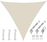 AMANKA 7x7x7 Voile d'Ombrage Triangulaire Étanche à l'eau - Toile de Jardin avec Fixation Acier INOX
