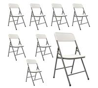 AMANKA 8 Chaises Pliantes jusqu'à 150kg - Siège de Jardin Pliable - Chaise de Balcon en Plastique