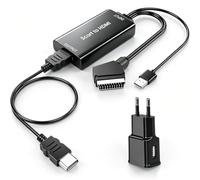 AMANKA Câble convertisseur SCART vers HDMI Adaptateur et câble SCART Full HD 1080P vidéo Audio pour HDTV, STB, VHS, Xbox, PS3, Sky, DVD, Blu-Ray, etc