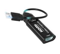 AMANKA Cartes de Capture Audio vidéo, 1080p Adaptateur HDMI vers USB, Carte Portable Plug & Play Capture, pour Streaming vidéo en Direct Enregistrement vidéo ou Diffusion en Direct (Black)