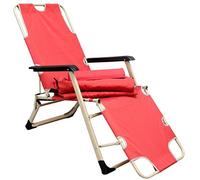 AMANKA Chaise Longue de Jardin avec Coussin 178 x 65 cm Rouge